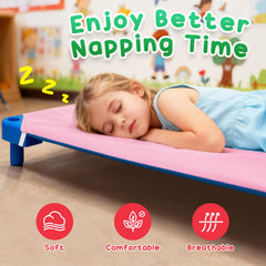 Comfyanno cot sheet showing secure four-corner elastic straps.