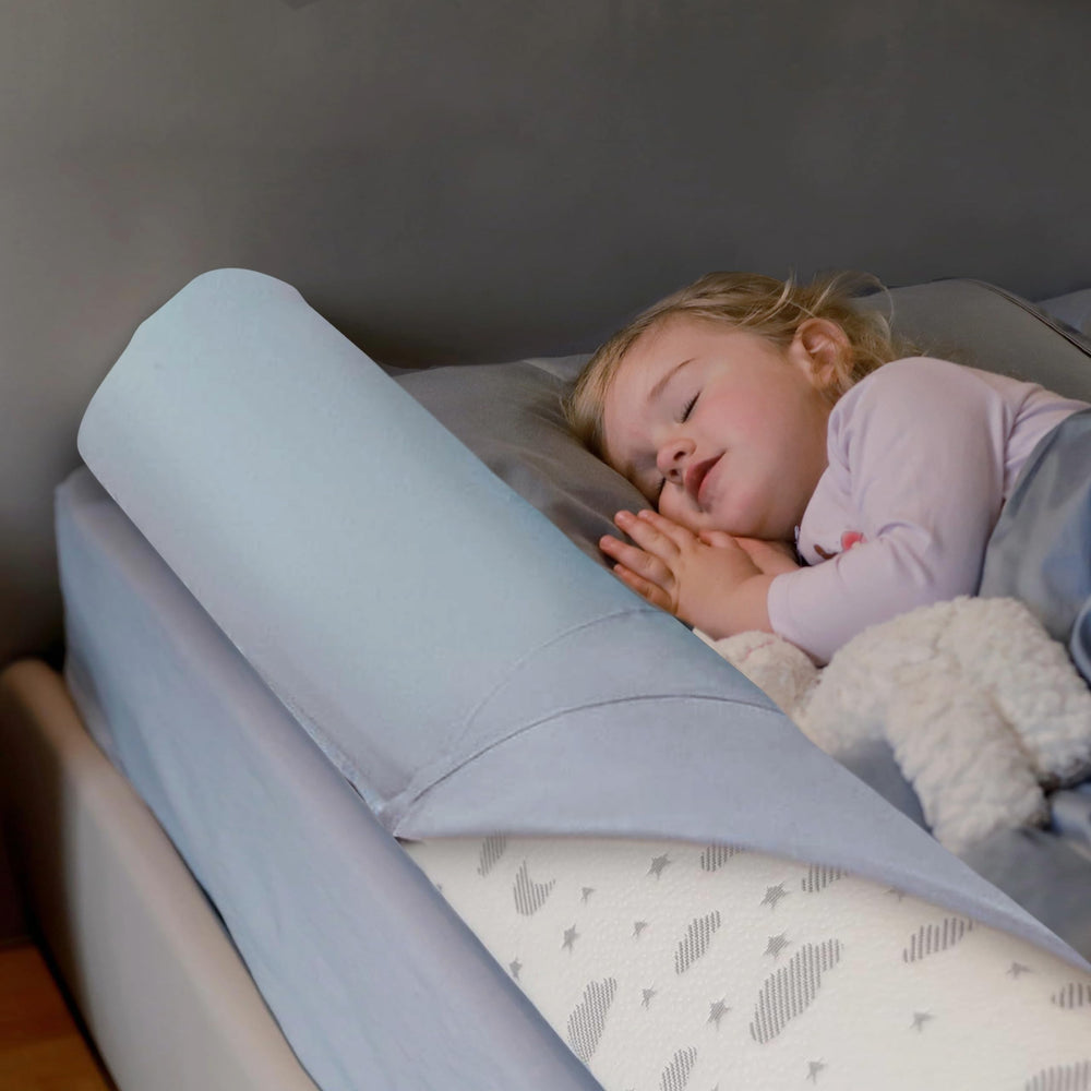 ComfyBumpy bed bumper on bed, snug and secure for toddlers' sleep.