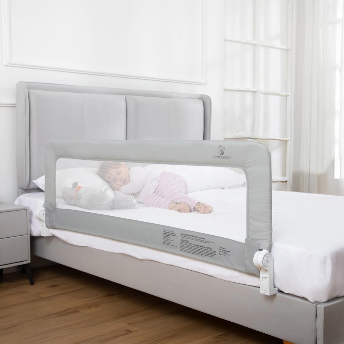 ComfyBumpy bed rail 55.5-inch long provides secure side protection for taller beds.