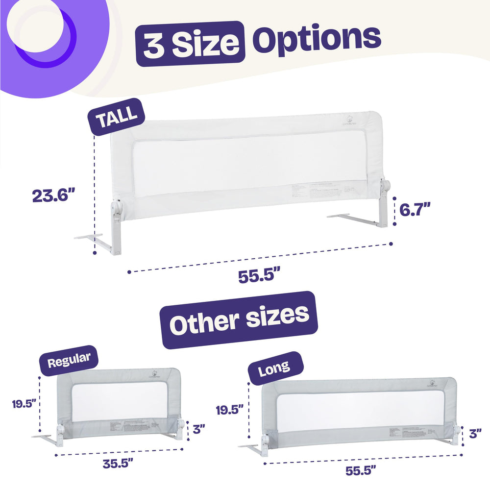 ComfyBumpy bed rail breathable mesh cover enhances airflow for comfort.