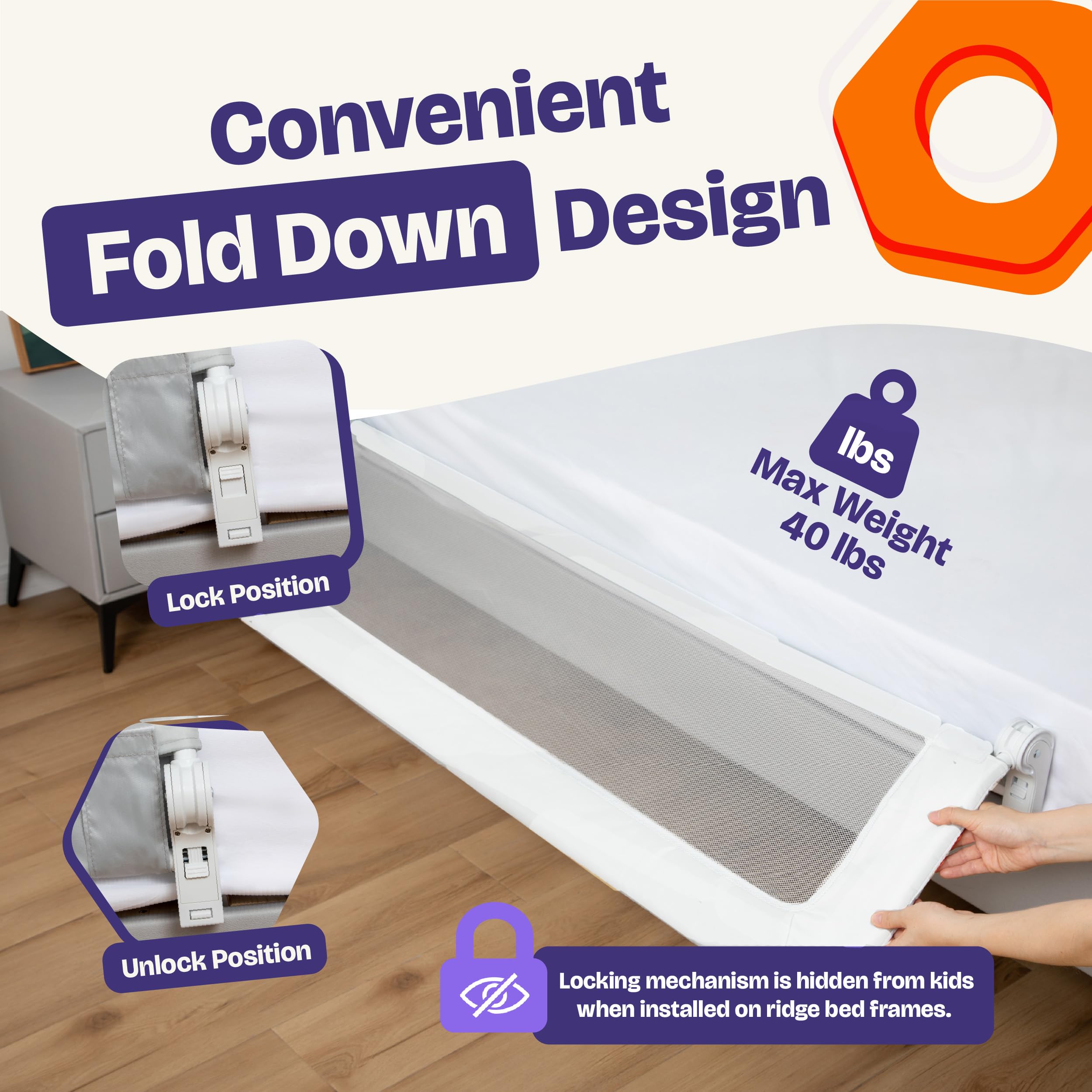ComfyBumpy bed rail breathable mesh cover adds comfort at night