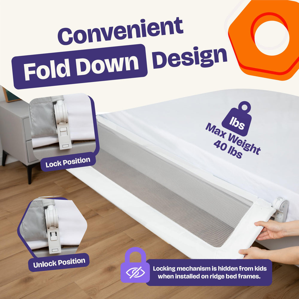 ComfyBumpy bed rail breathable mesh cover adds comfort at night