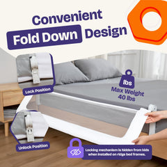 ComfyBumpy bed rail durable metal frame ensures reliable safety through the night.