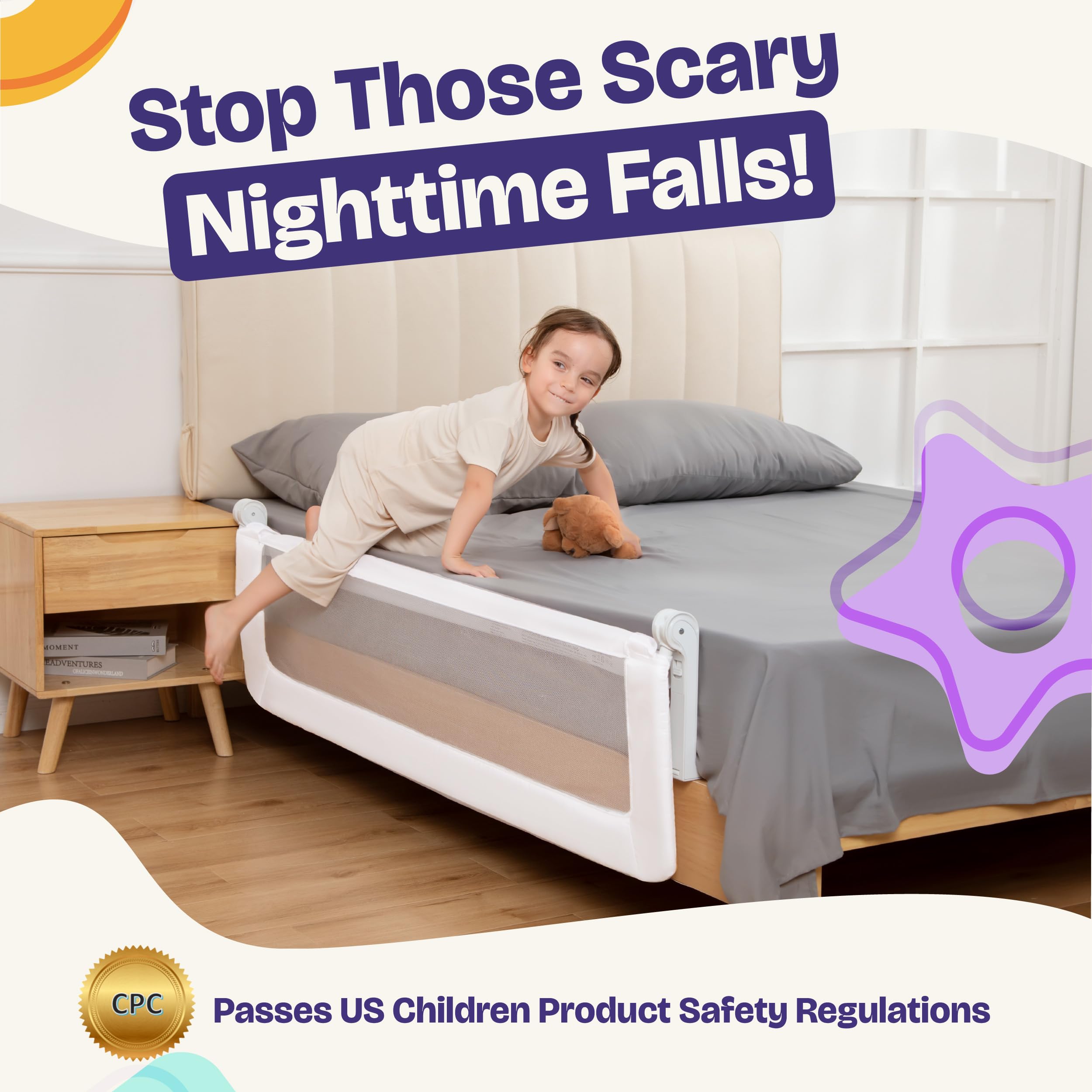 ComfyBumpy bed rail easy installation for quick setup and dependable safety.