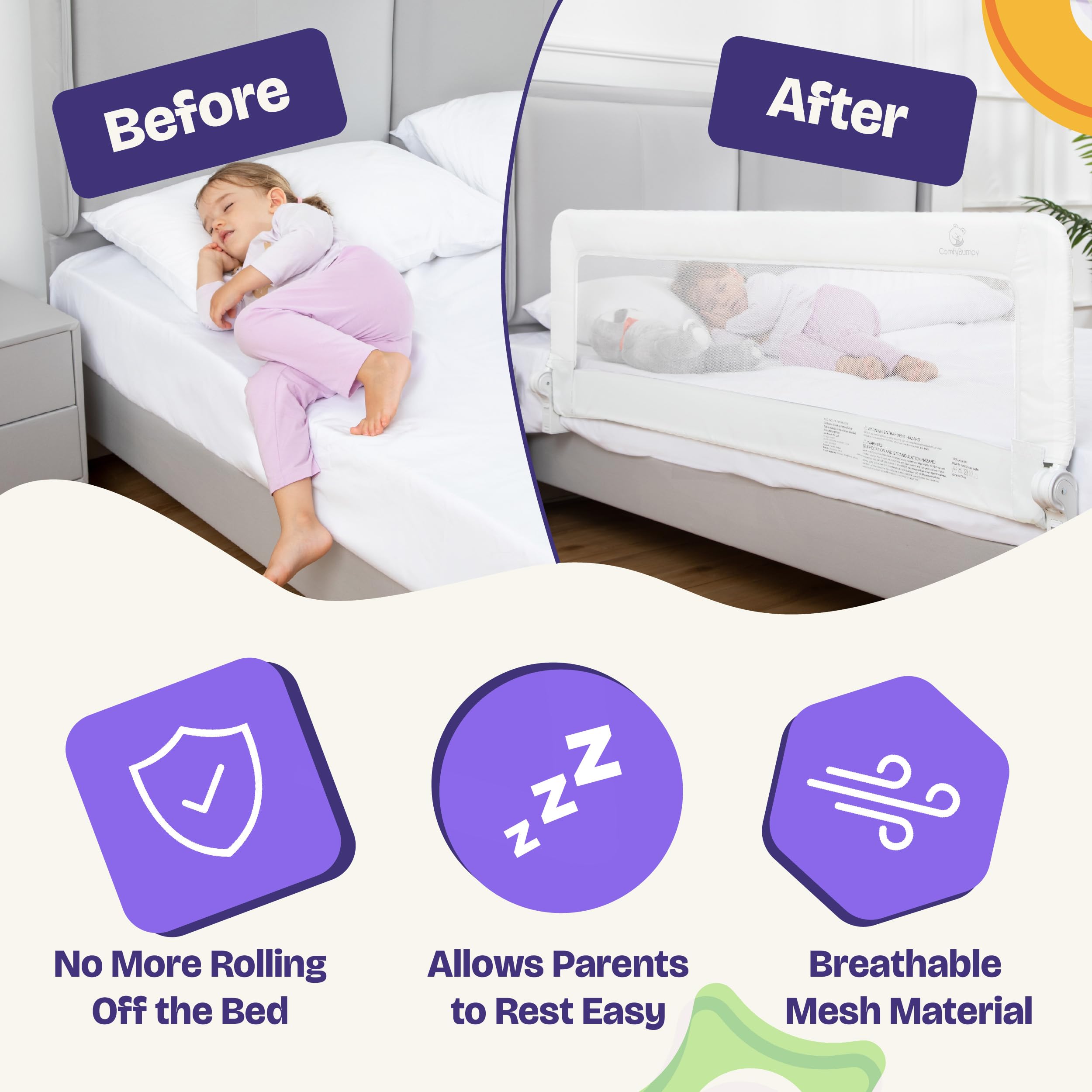 55.5 by 19.5 inches fits twin to king mattresses for versatile use.