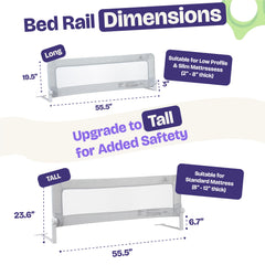 ComfyBumpy bed rail swing-down design allows easy access to the bed.