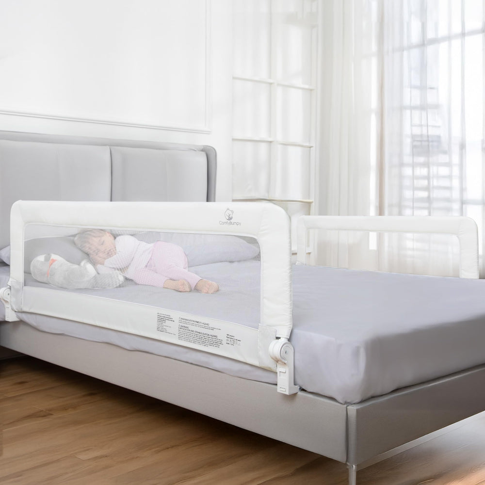 ComfyBumpy bed rail provides full-length coverage on twin to king beds.