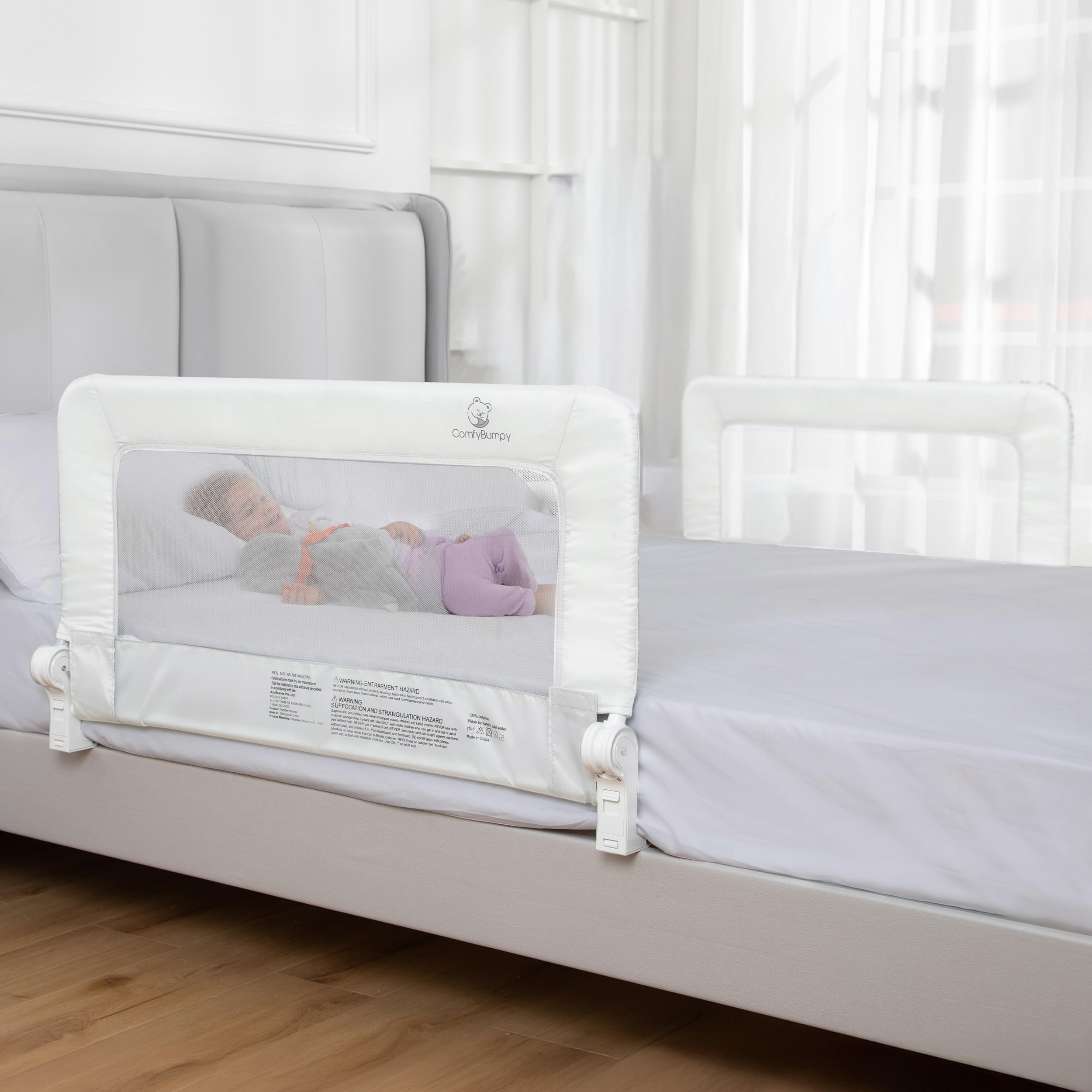 ComfyBumpy bed rail assembly shows quick, secure setup for peaceful nights.