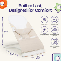 ComfyBumpy breathable mesh seat cover keeps baby comfortable and cool.