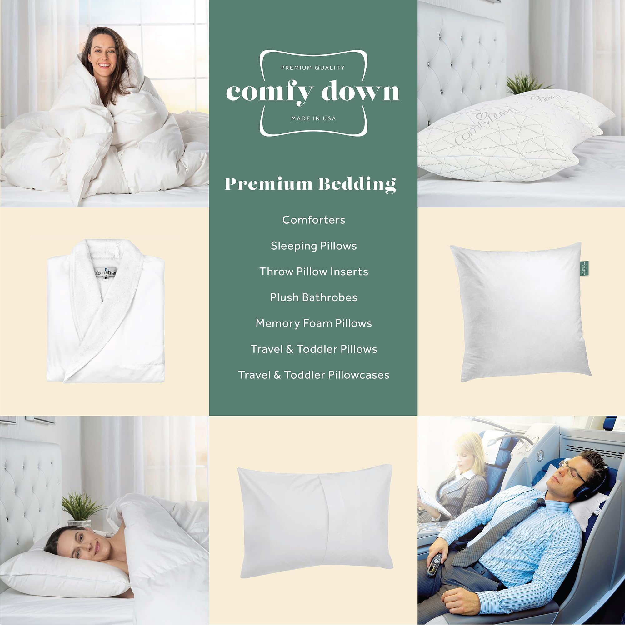 ComfyDown pillowcase on a travel bed setup, ideal for toddlers during bedtime routines.