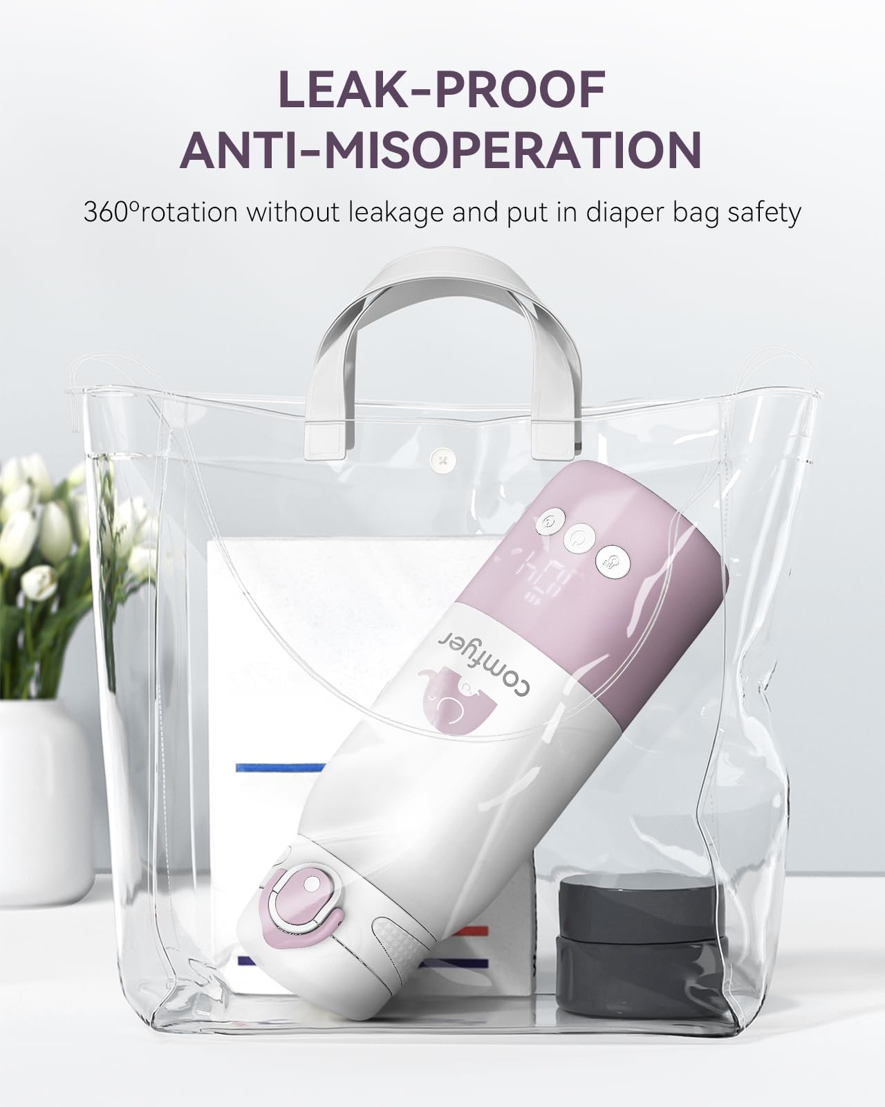 Comfyer bottle warmer safety: overheating protection and auto resume.