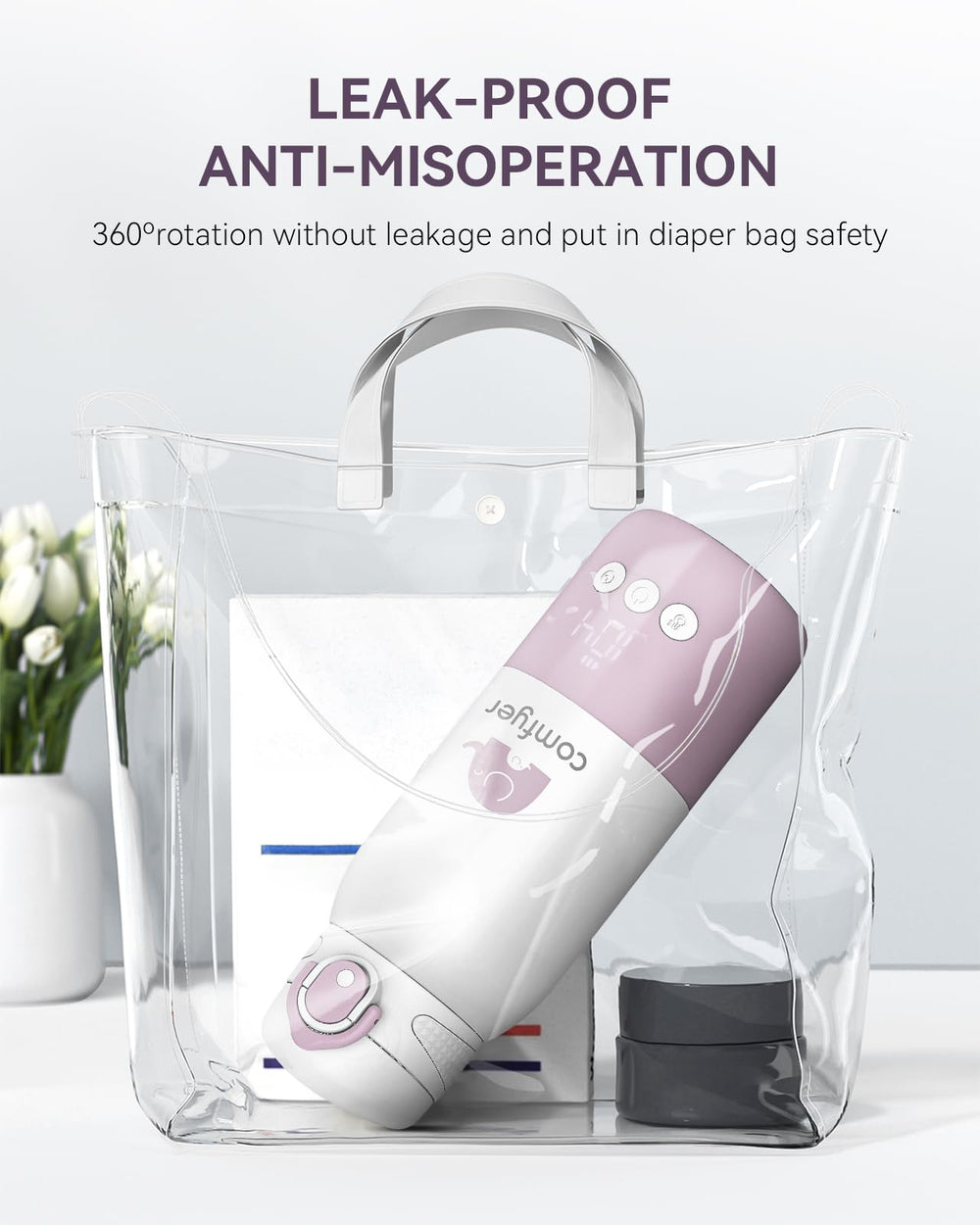 Comfyer bottle warmer safety: overheating protection and auto resume.