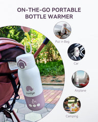 Comfyer bottle warmer stainless inner, odor-free heating for safe feeding.