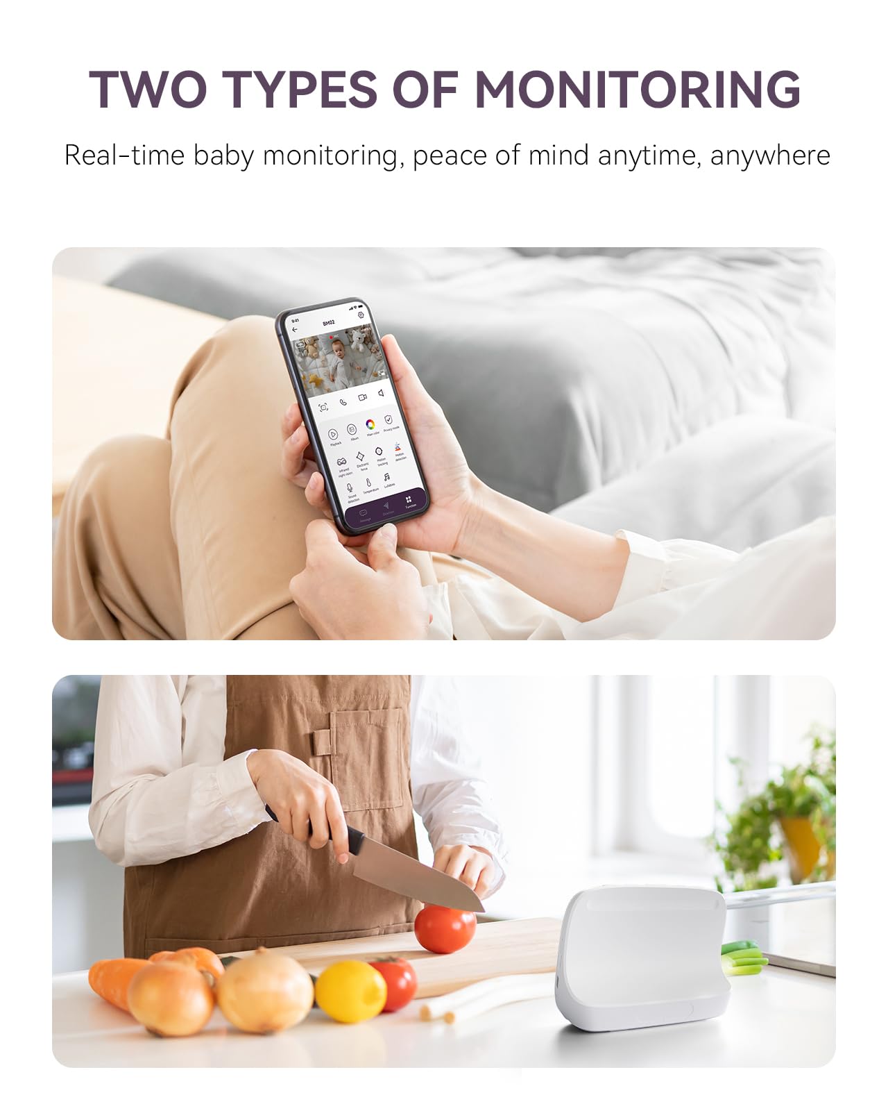 Comfyer baby unit captures detailed movements in the nursery.