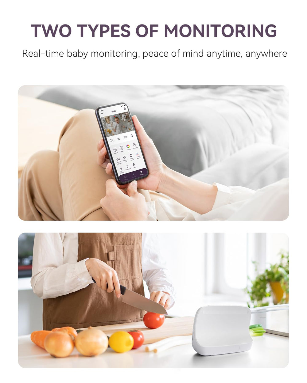 Comfyer baby unit captures detailed movements in the nursery.