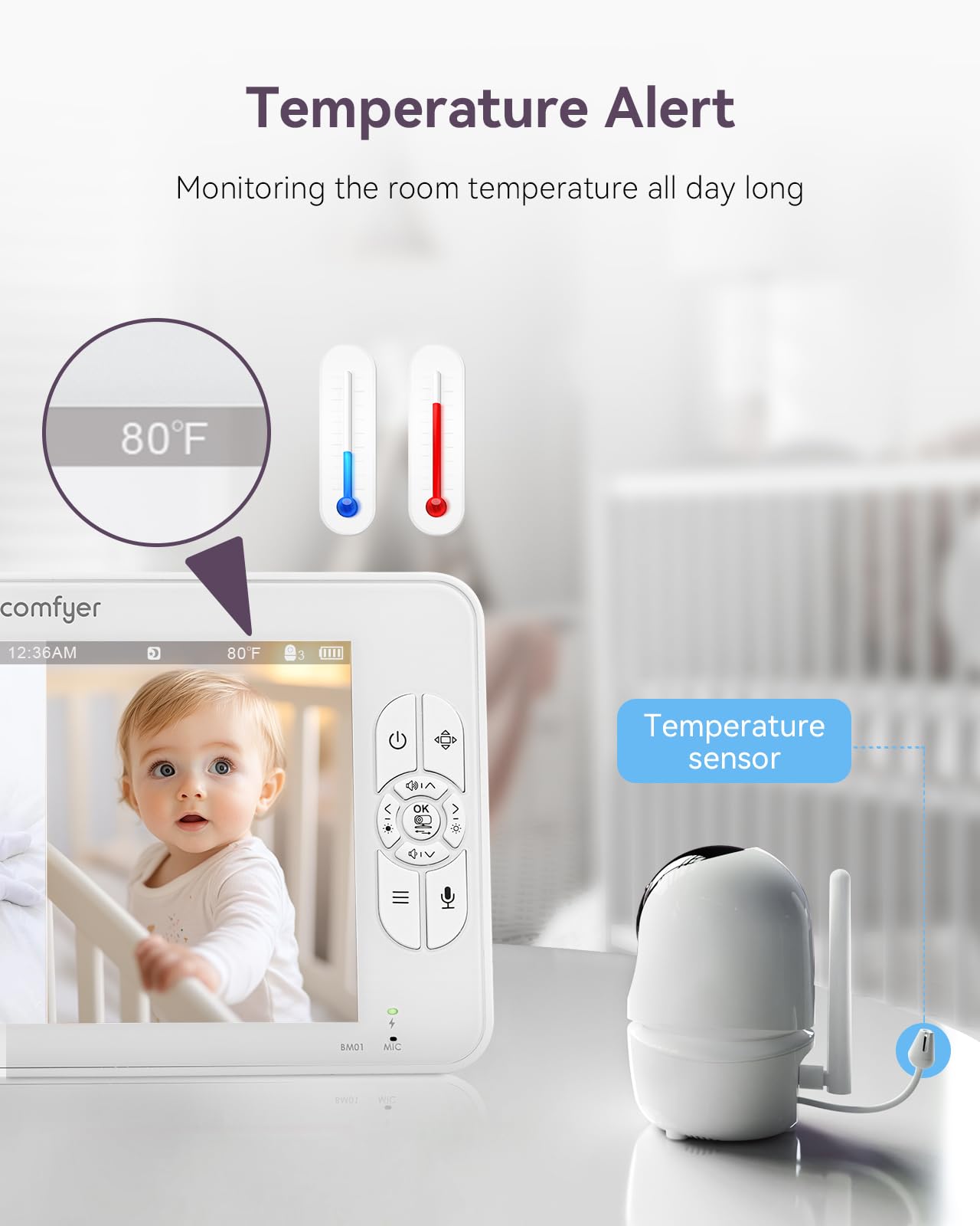 Comfyer parent unit setup for seamless monitoring on the go.