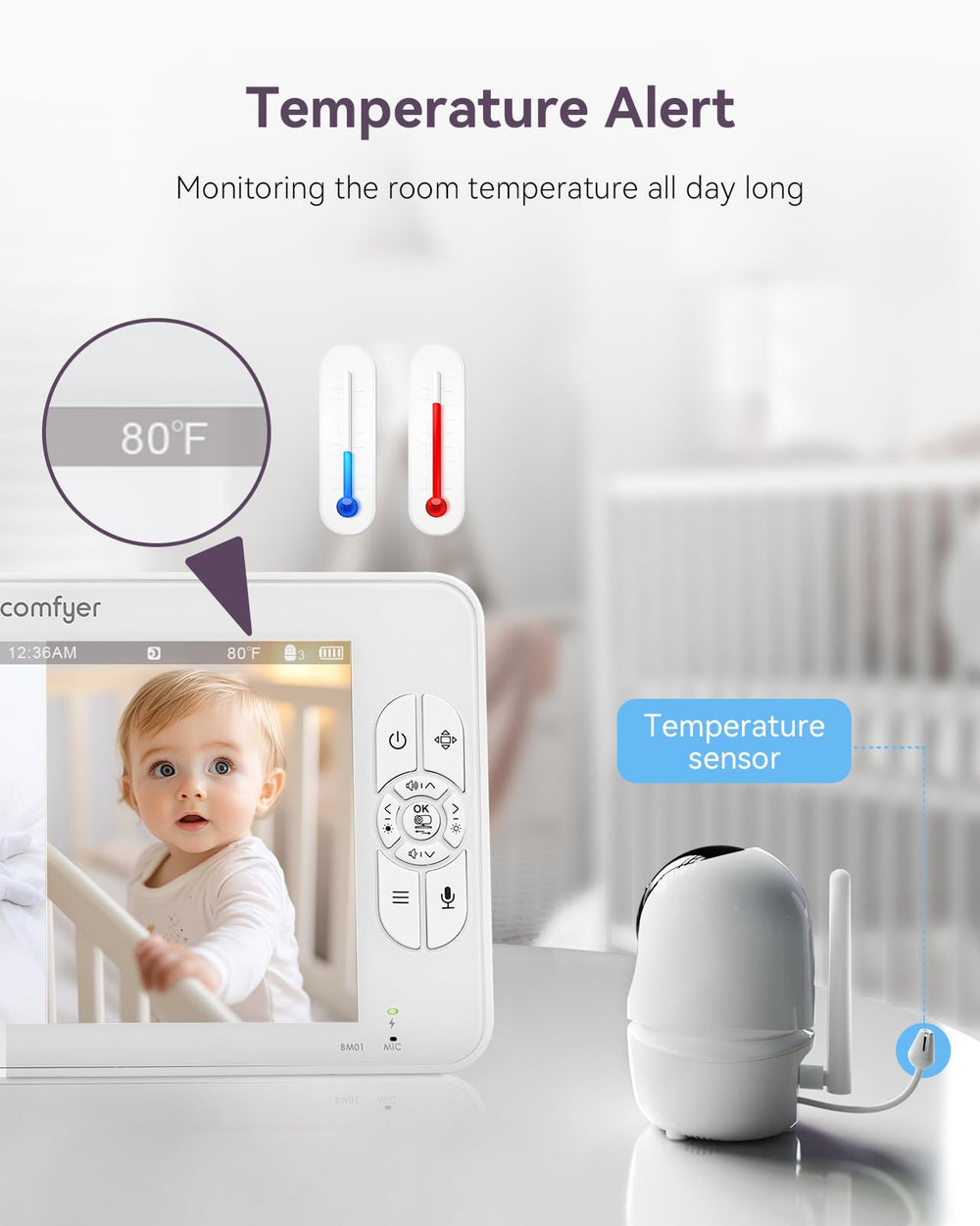 Comfyer parent unit setup for seamless monitoring on the go.