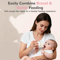 COMI anti-colic bottle with vent system reduces air intake during feeds.