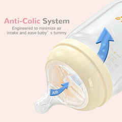 COMI day pacifier with ultra-thin nipple supports comfortable daytime feeding.