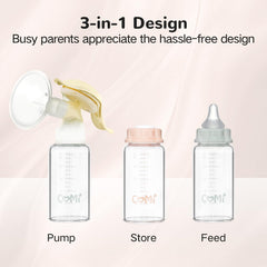 COMI glass bottle with sealing disc, leak-proof during travel