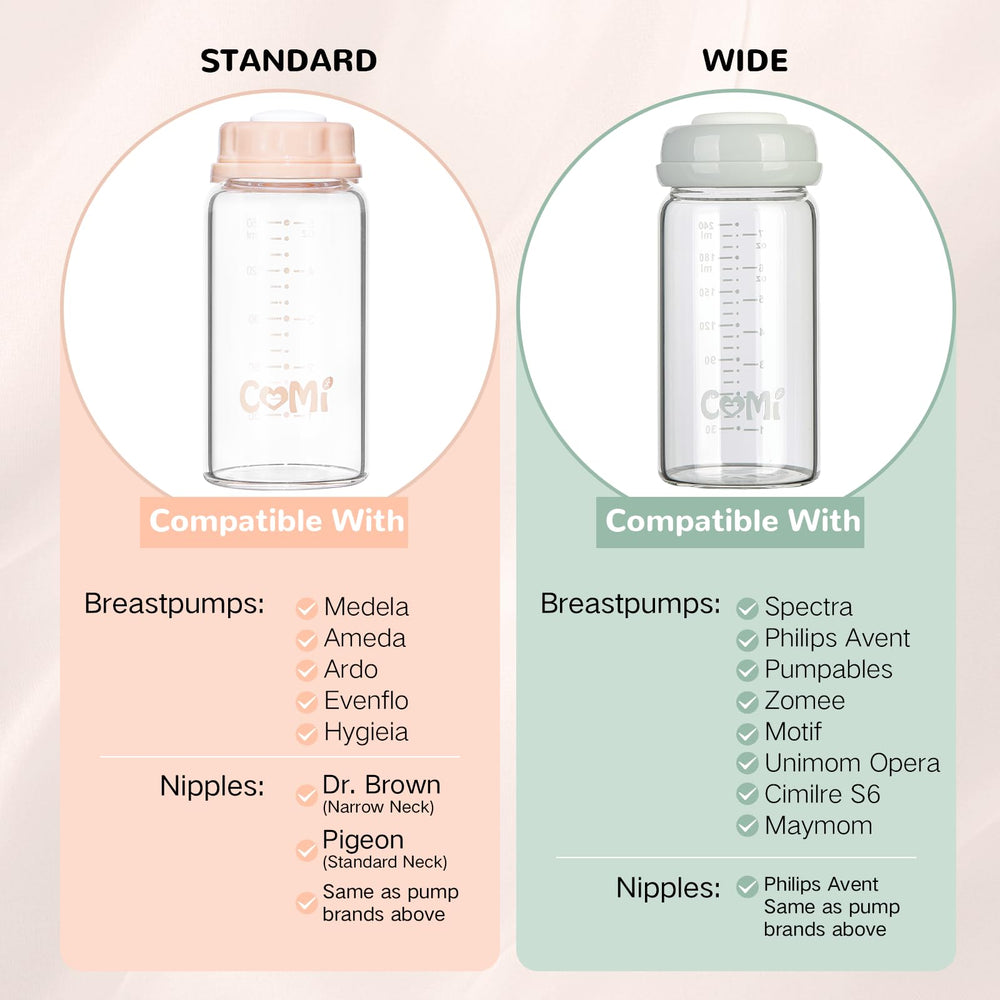 COMI 10 ml measurement marks for accurate milk tracking