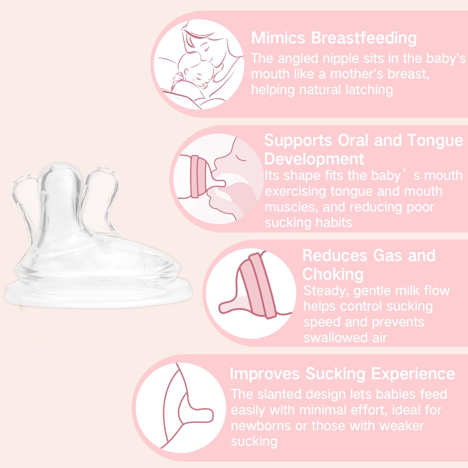 COMI night pacifier helps calm babies with a gentle, snug fit.