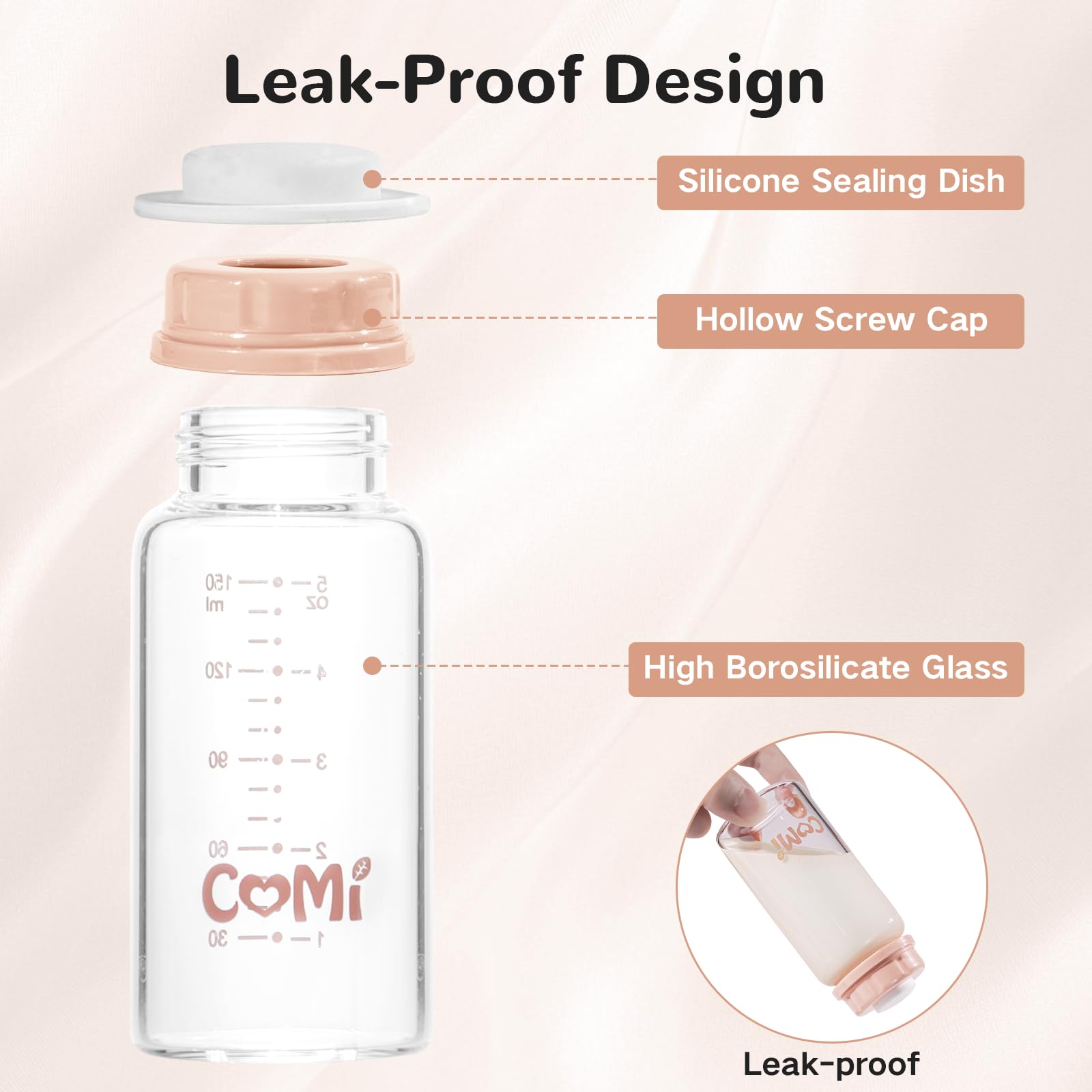 COMI three-in-one milk bottle supports pumping, storing and feeding