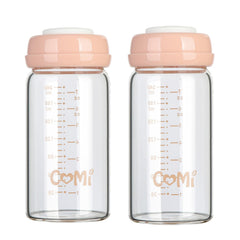 COMI wide-neck glass breastmilk bottle 8oz for pumping and feeding