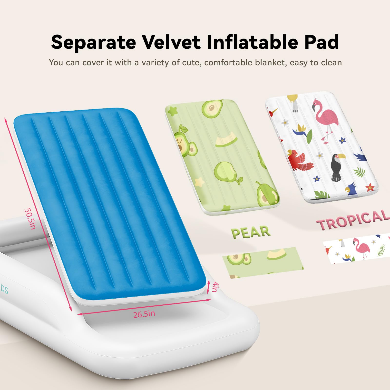COMMOUDS durable PVC structure supports up to 330 lbs for family use