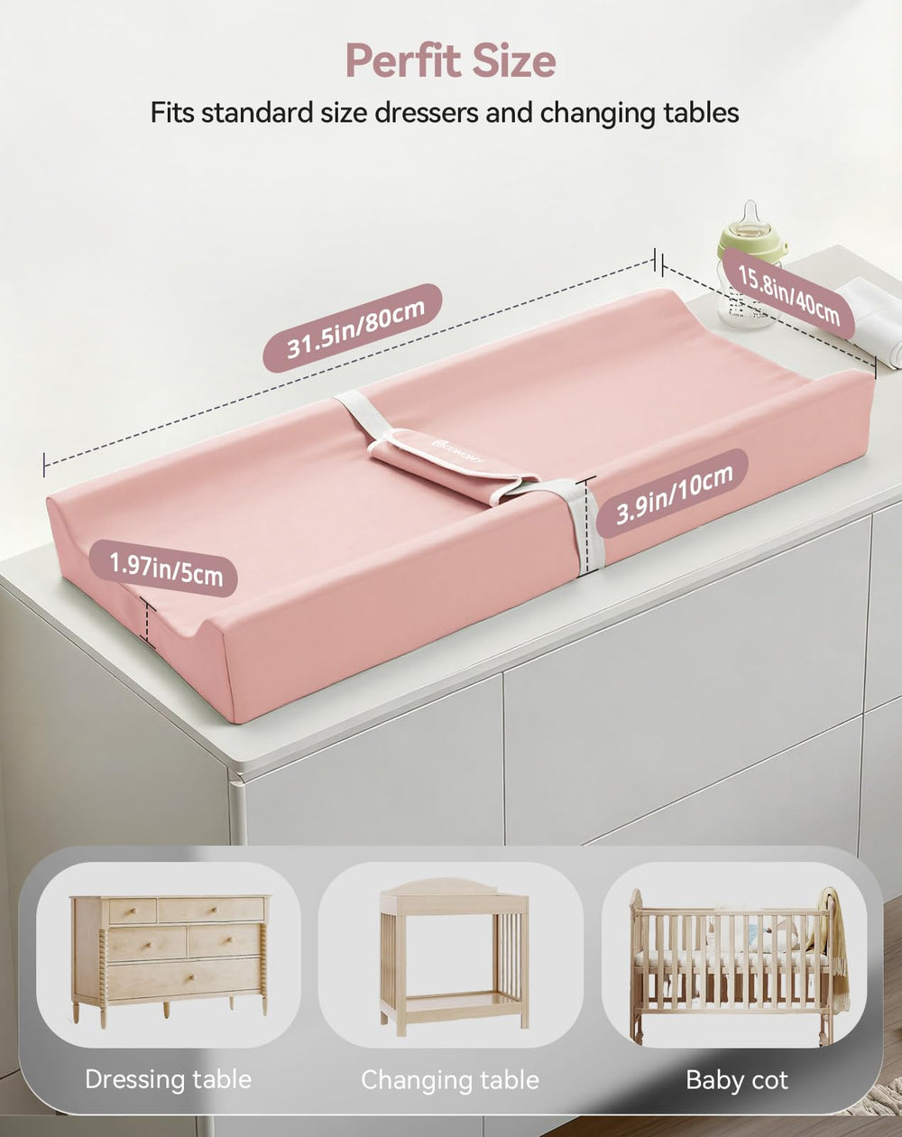 COMOMY portable lightweight pad for on-the-go diapering