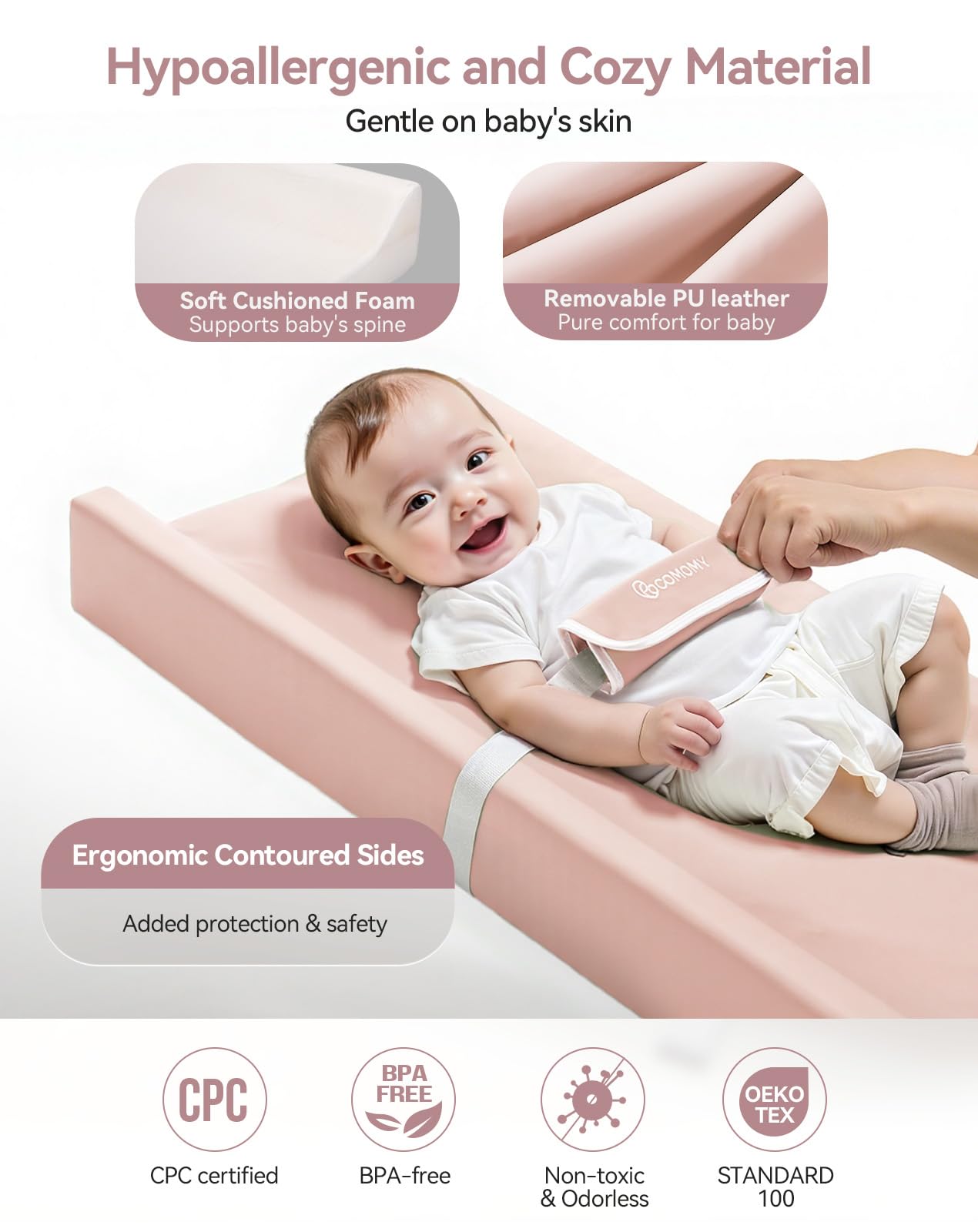 COMOMY protective cover shields baby during changes