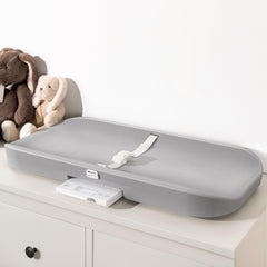 COMOMY baby changing pad with scale, front view and clear display for nighttime readings.