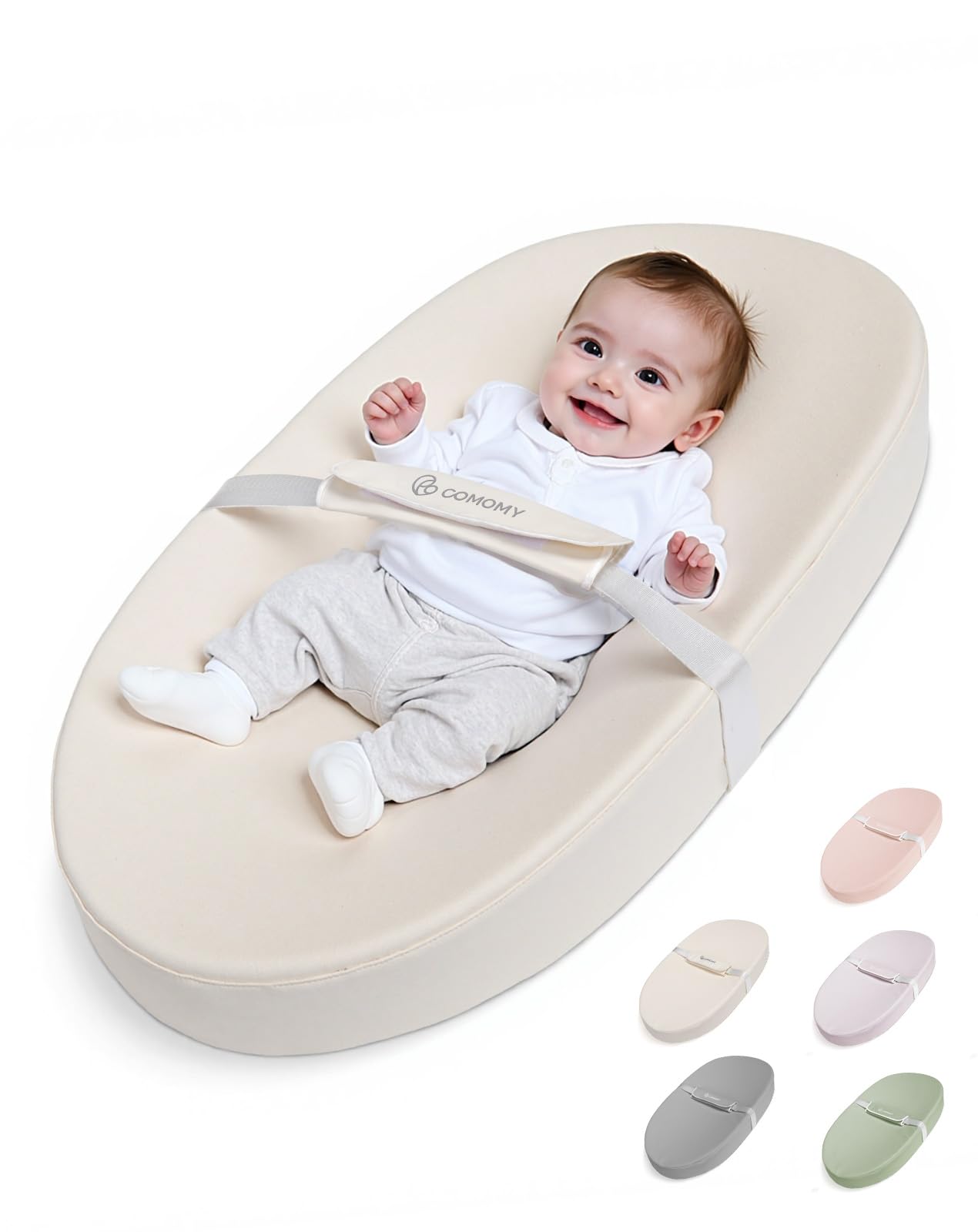 COMOMY baby changing pad with waterproof cover for quick cleanups