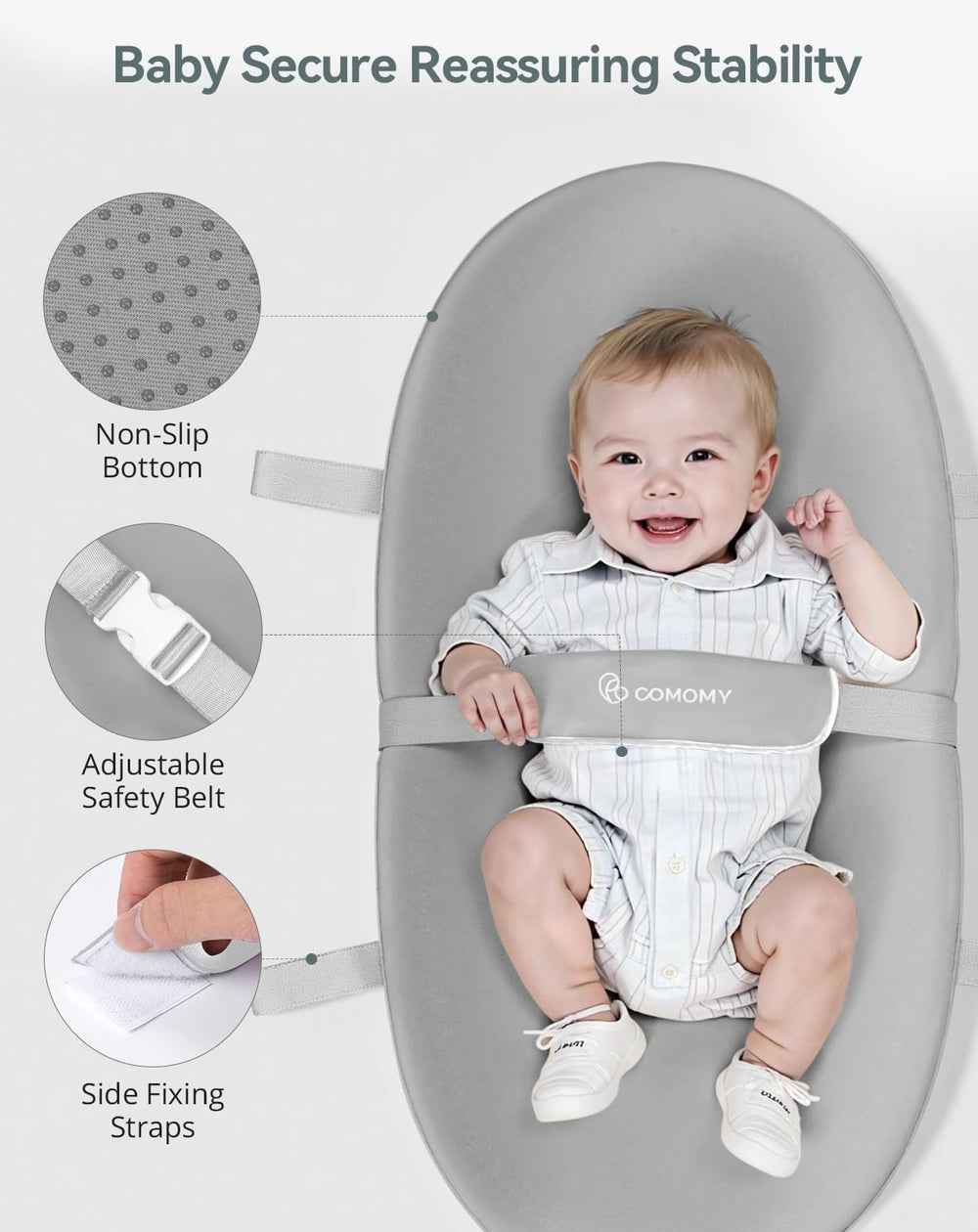 COMOMY lightweight and portable changing pad for easy diaper changes away from home