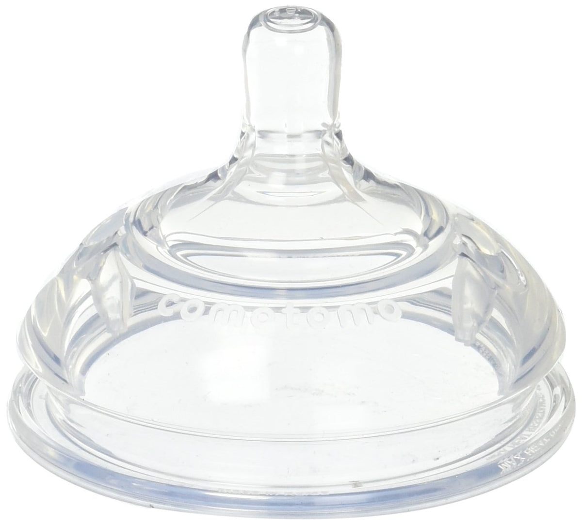 Comotomo fast-flow replacement nipple 6m pack in action for natural sipping and comfortable feeding.