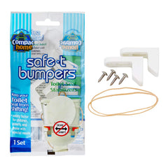 COMPAC HOME stabilizers-on-toilet-seat illustrate secure seating for elderly and kids.