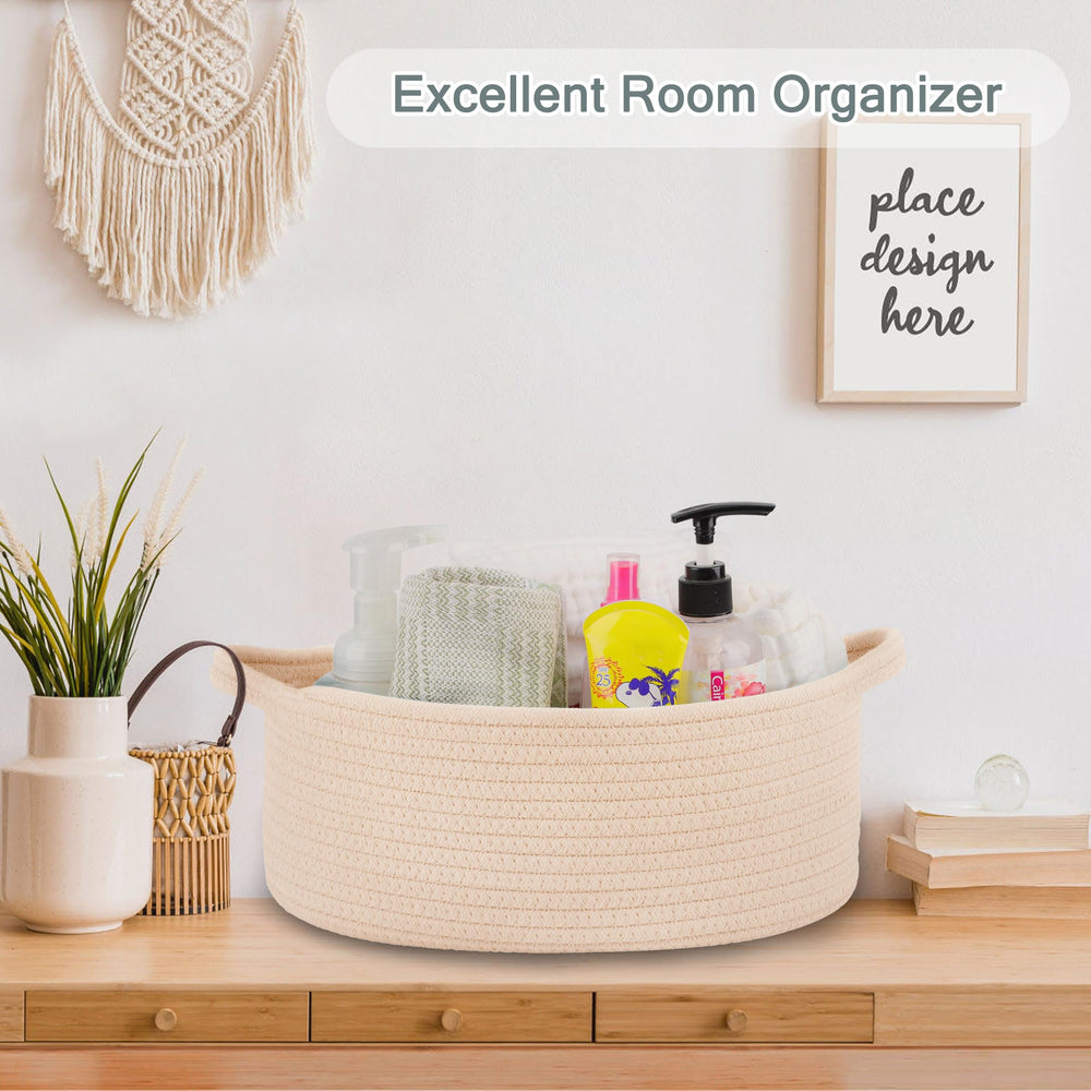 COMSE 12x8x5 inch basket demonstrates compact, versatile storage.