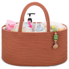 COMSE diaper caddy Autumn Glaze with divider keeps nursery items neat.