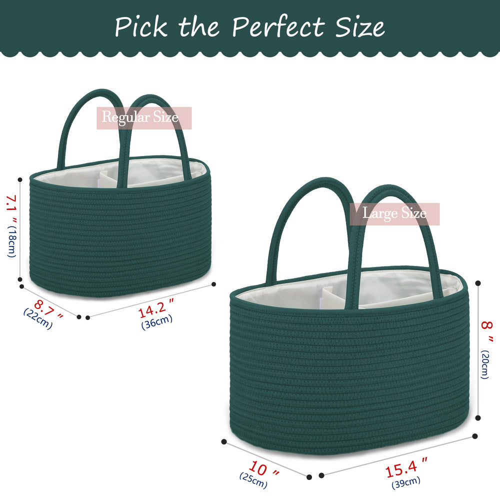 COMSE diaper caddy nursery storage on dresser or changing table