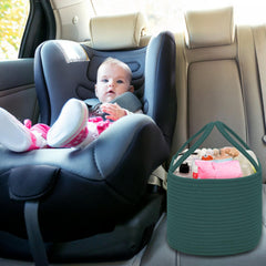 COMSE diaper caddy sturdy handles for portable nursery storage