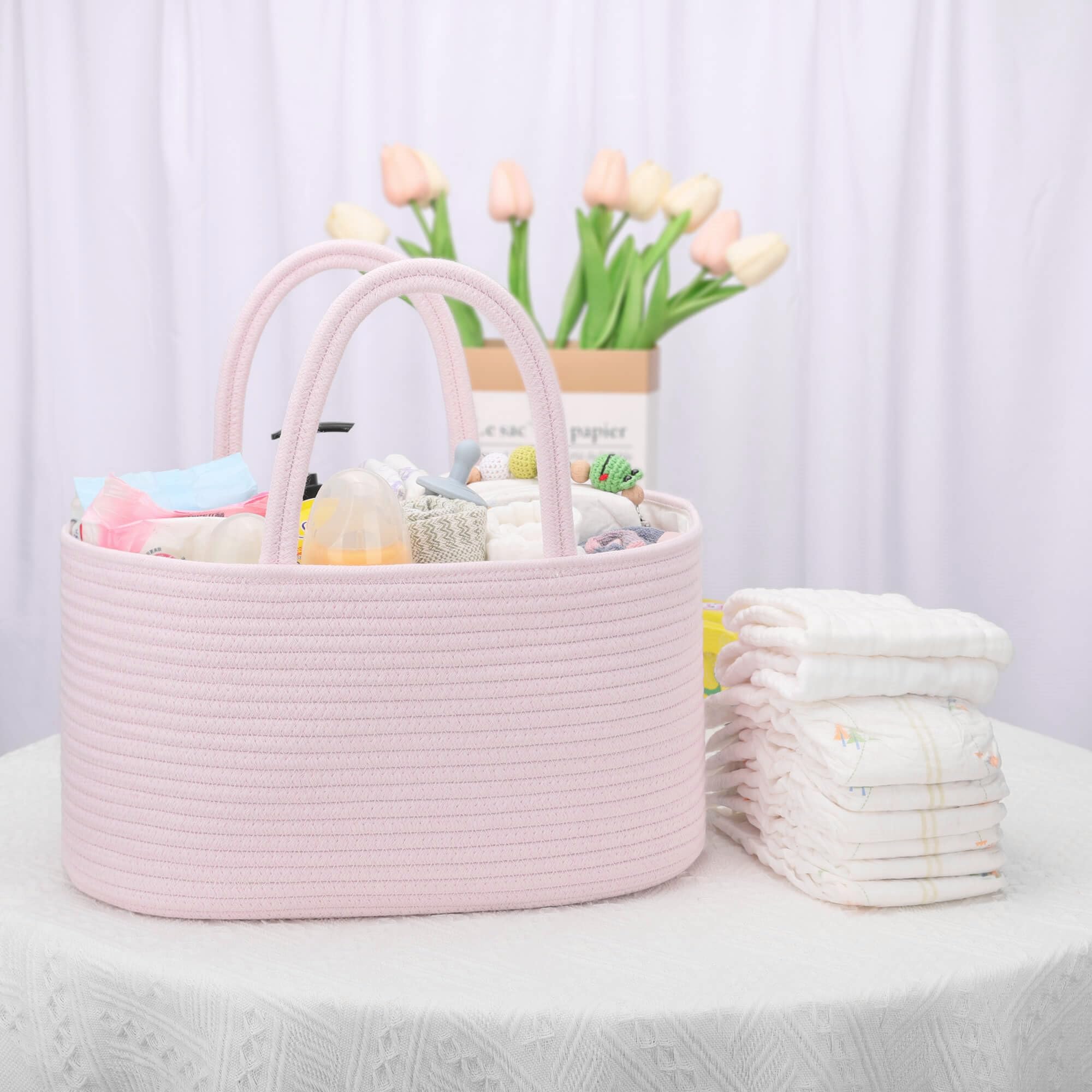 COMSE diaper organizer as a stylish baby shower gift