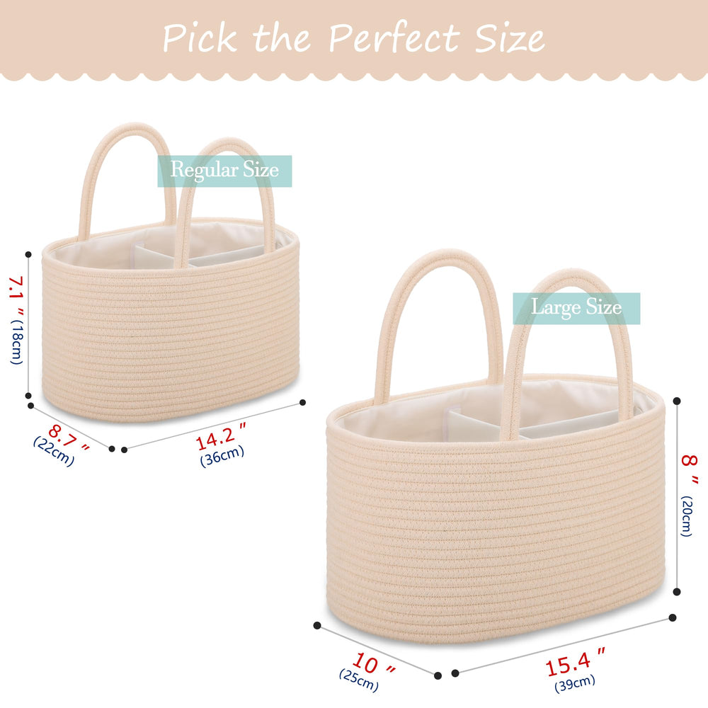 COMSE changing station organizer fits on dresser with multiple compartments.