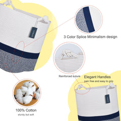 COMSE Cotton rope texture close-up highlights durable, chemical-free weaving.