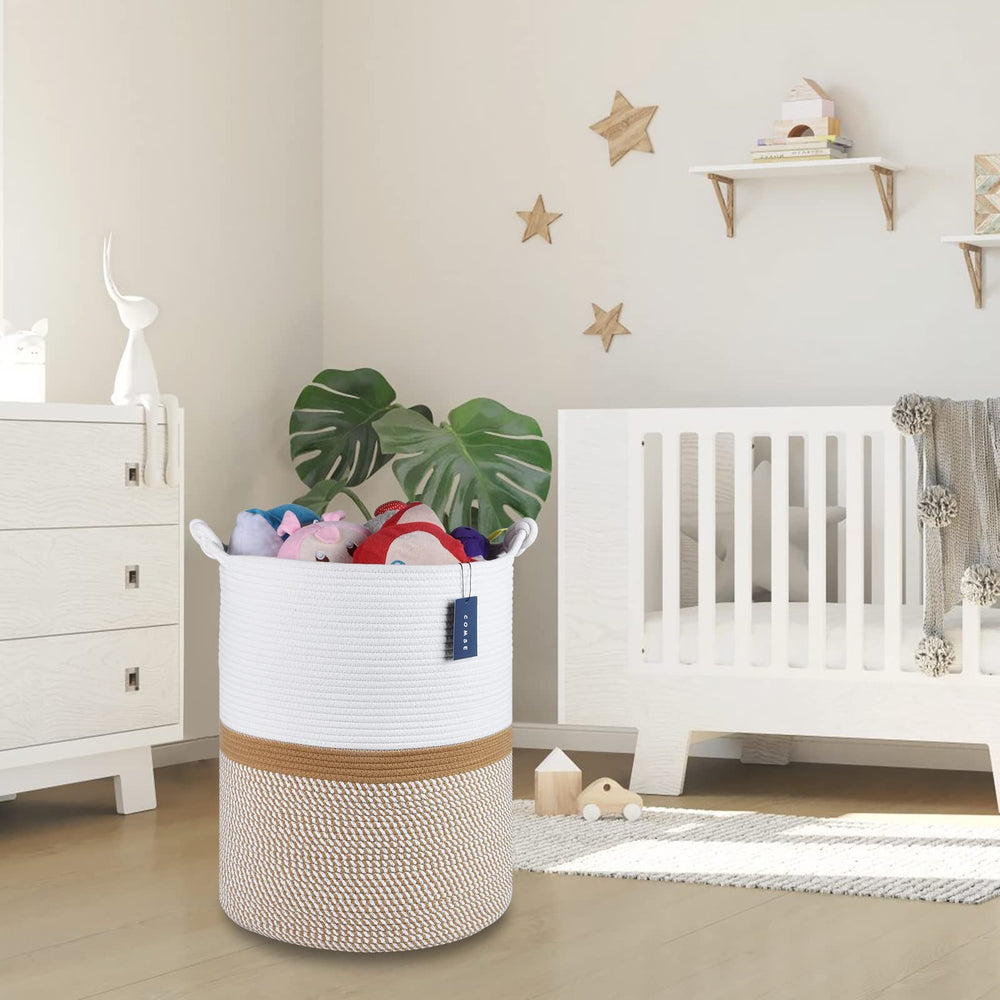 COMSE durable handles emphasize easy moving from nursery to laundry.