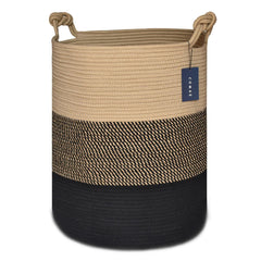 COMSE extra-large blanket basket side view showing sturdy storage for blankets and toys