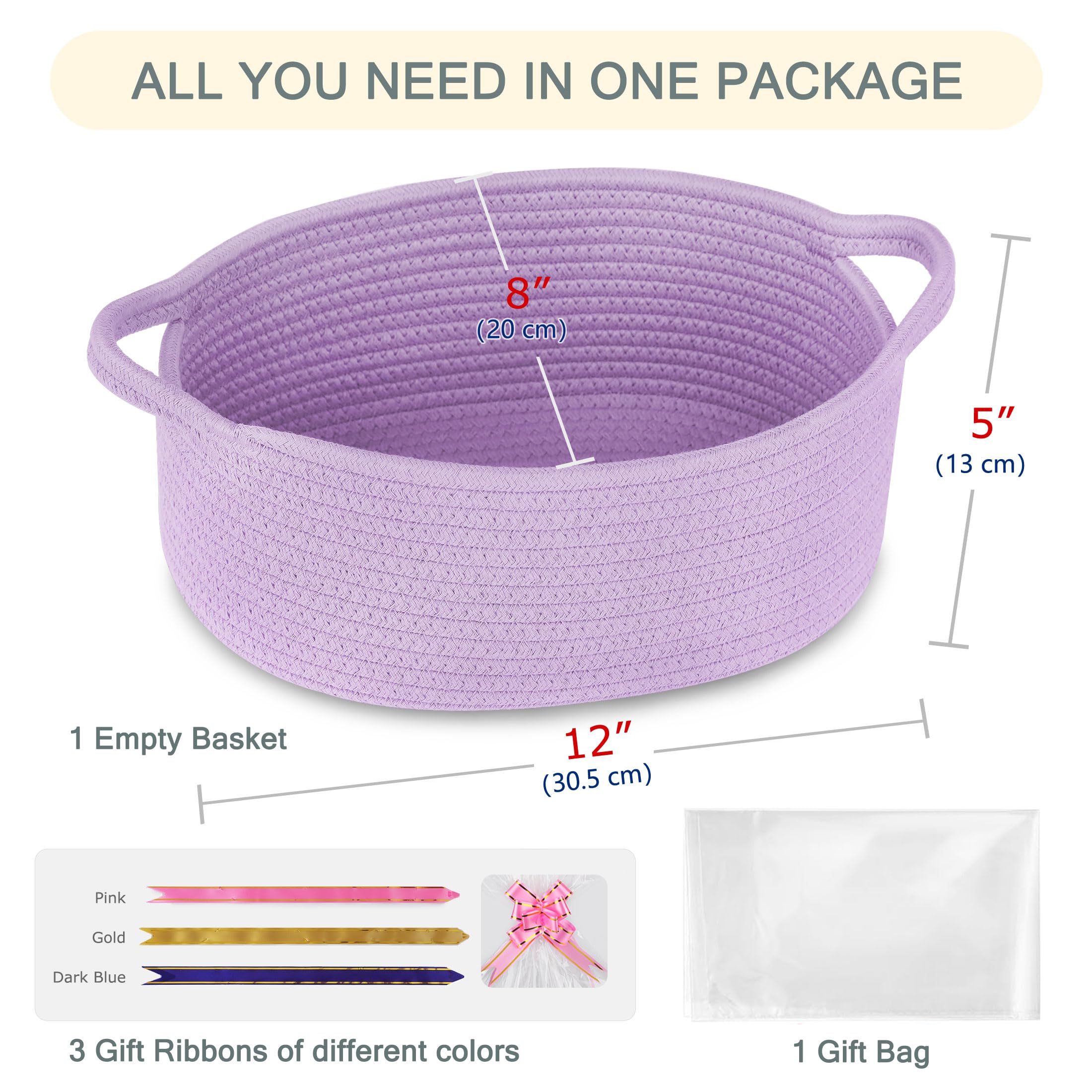 COMSE gift basket with clear cellophane bag for elegant presentation.