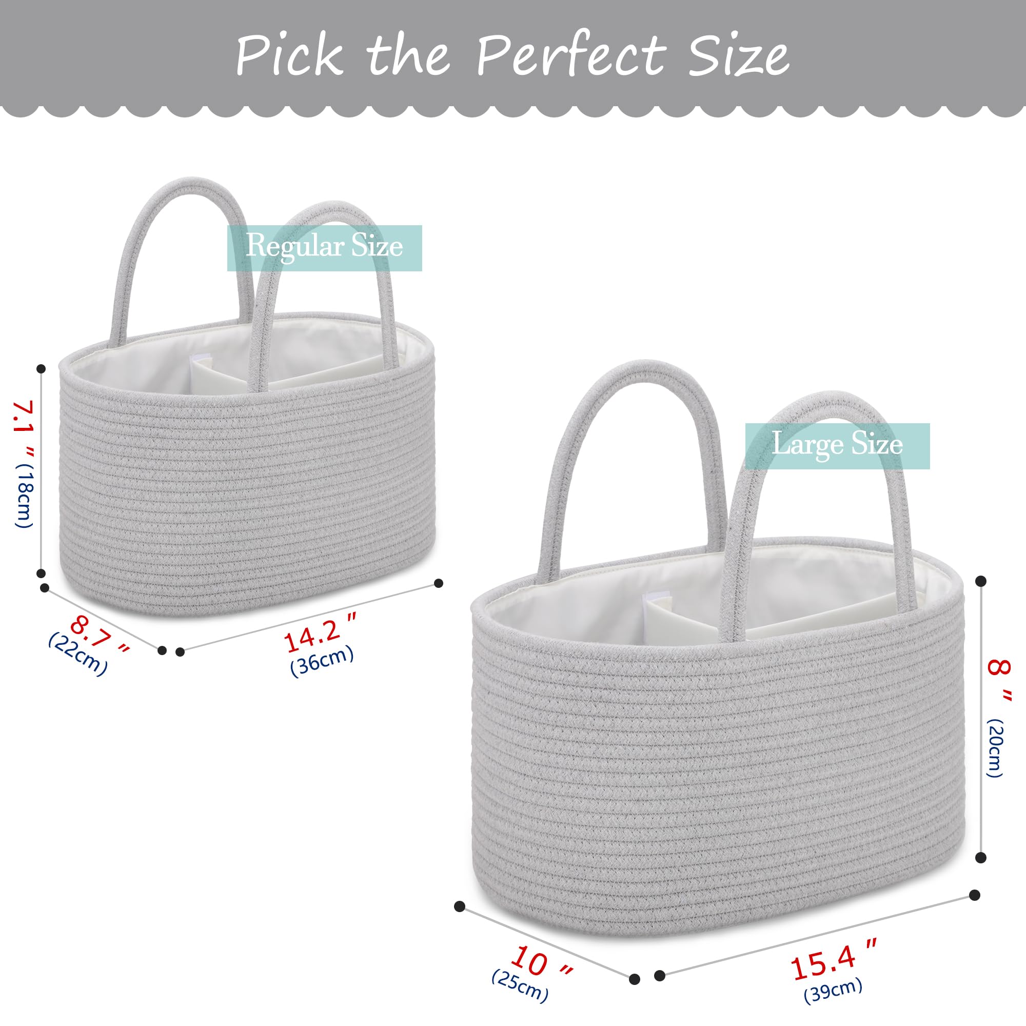 COMSE cotton rope basket doubles as toy storage and baby bath caddy.