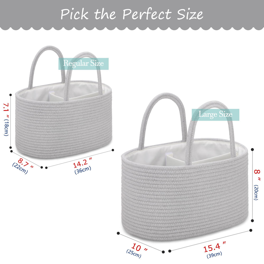 COMSE cotton rope basket doubles as toy storage and baby bath caddy.