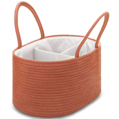 COMSE large diaper caddy with autumn glaze keeps nursery essentials organized.
