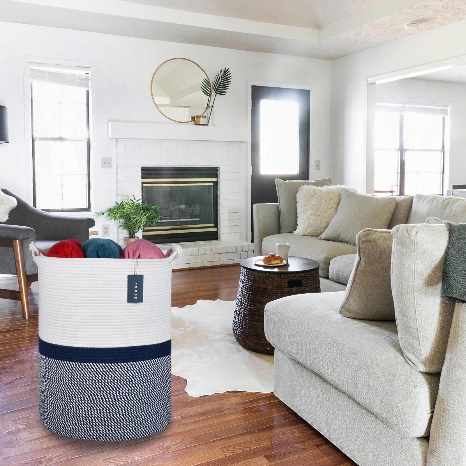 COMSE Versatile storage for blankets, pillows, toys, and clothes.